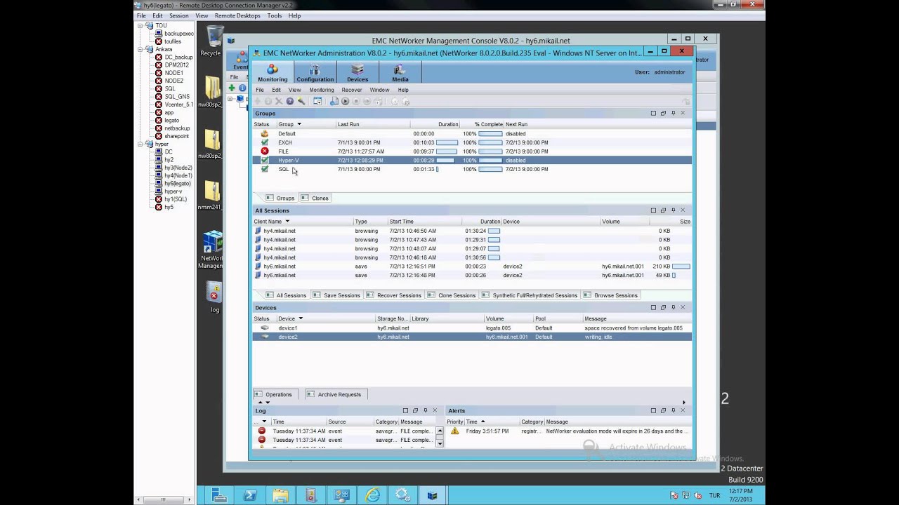 emc networker Hyper v 2012 backup and recovery