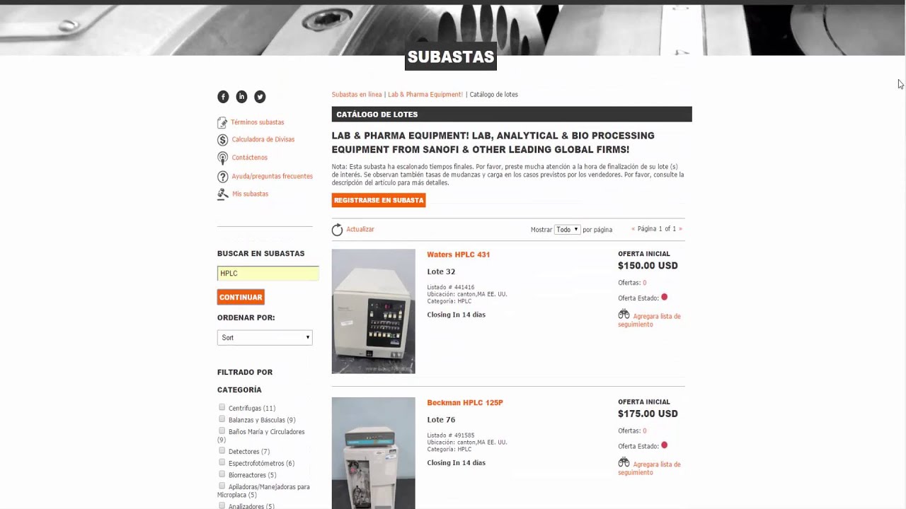 C&oacute;mo navegar por las p&aacute;ginas del catalogo de subastas