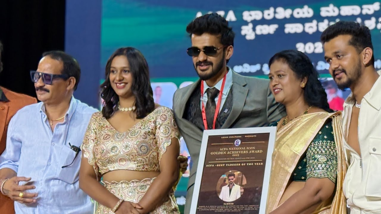 Best Vlogger Award ಕೊಟ್ರು ನನ್ಗೆ 😎 | Samsameer_insta