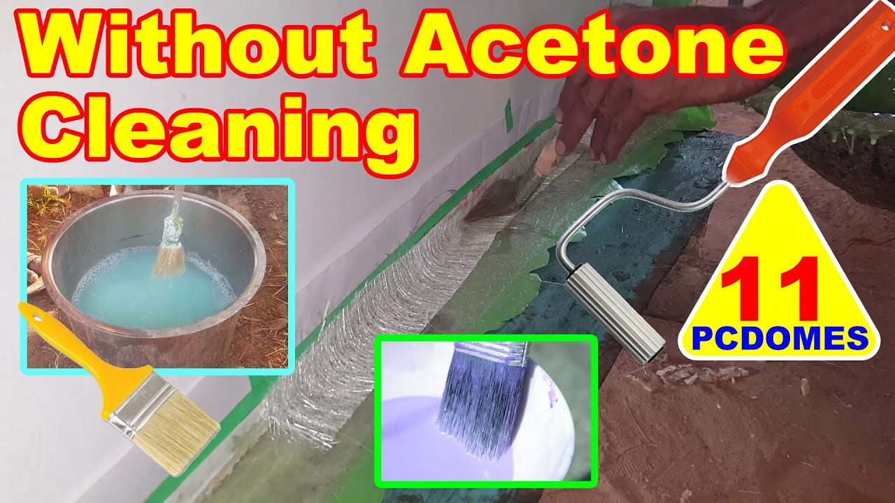 Resin Gel Coat Fibreglass Cleaning from Rollers,Spray Guns,Brushes and Hands without Acetone pcdomes