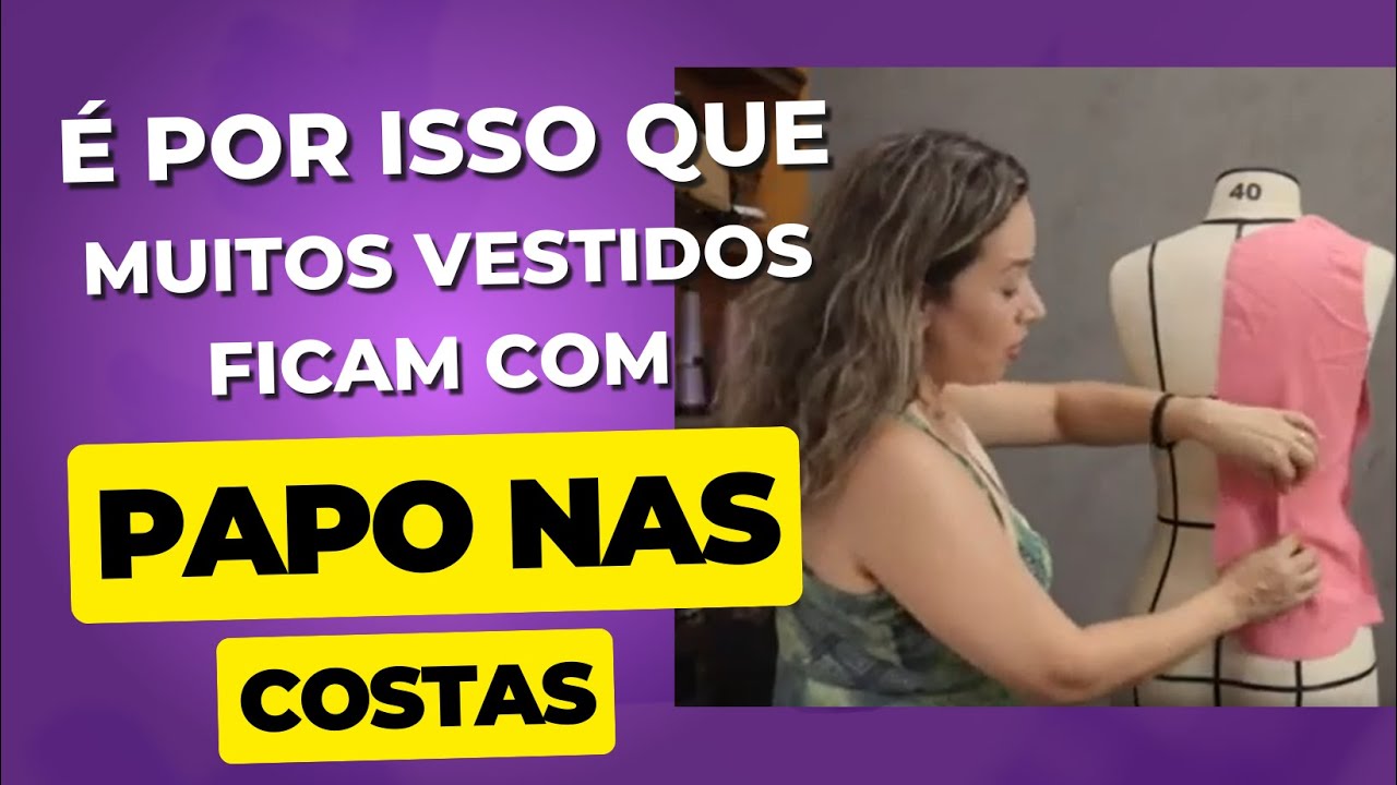 Como corrigir o defeito do papo nas costas de vestidos.