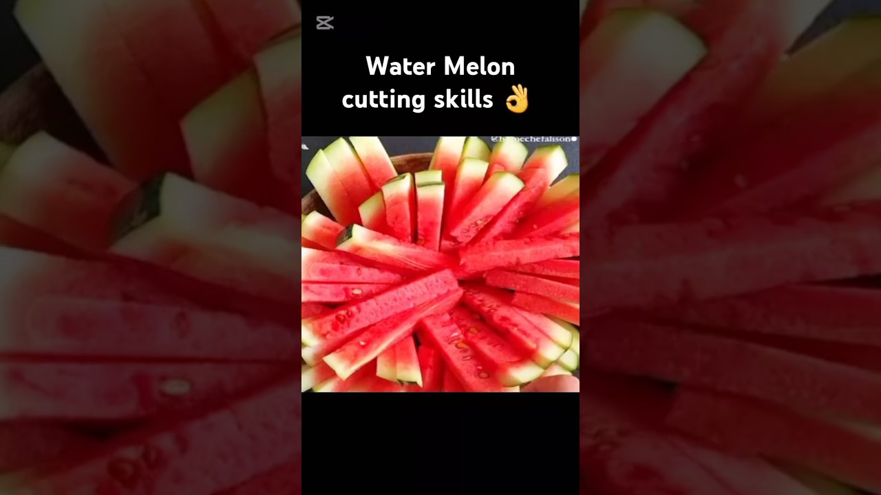 Watermelon 🍉 cutting skills #easy way of cutting🤩#Kaaki kitchen