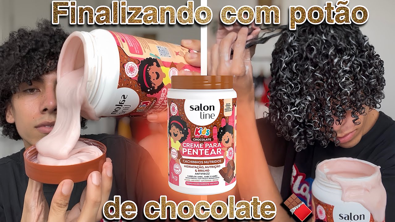 FINALIZEI COM O CREME DE PENTEAR CHOCOLATE KIDS DA SALON LINE