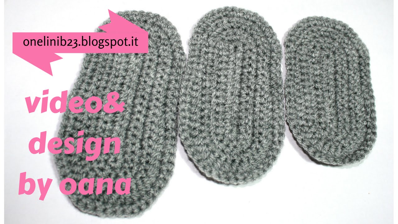 crochet 3 baby size soles