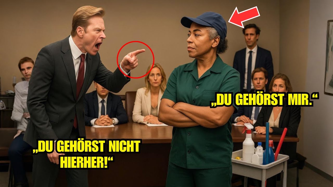Alte schwarze Reinigungskraft betritt Meeting – Alle lachen, bis sie das ganze Unternehmen stilllegt