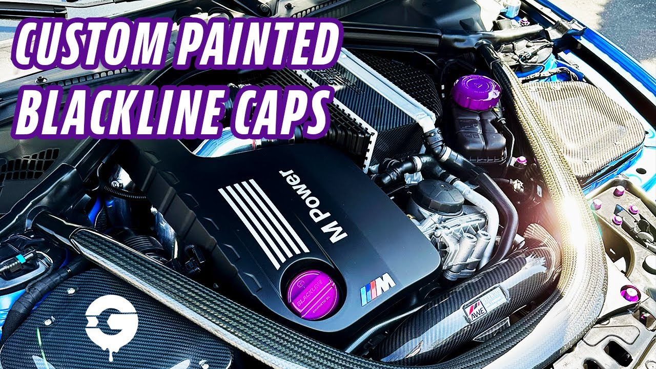 Custom Painted Goldenwrench Supply Blackline Caps | S55 Engine Bay Redemption Part 2