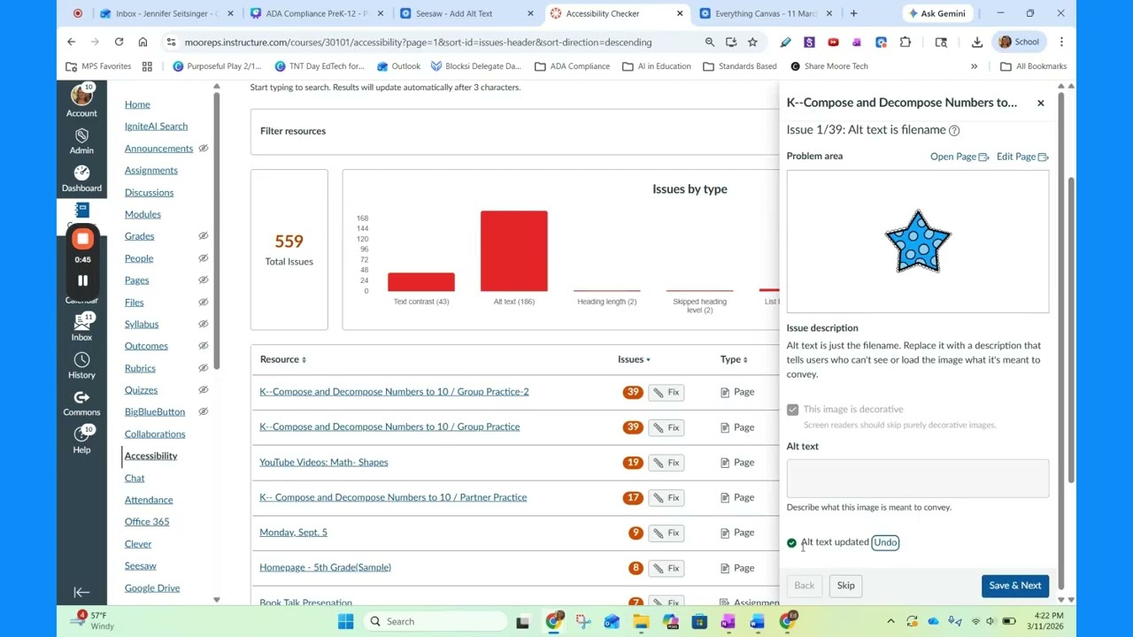 Canvas - Course Accessibility Checker