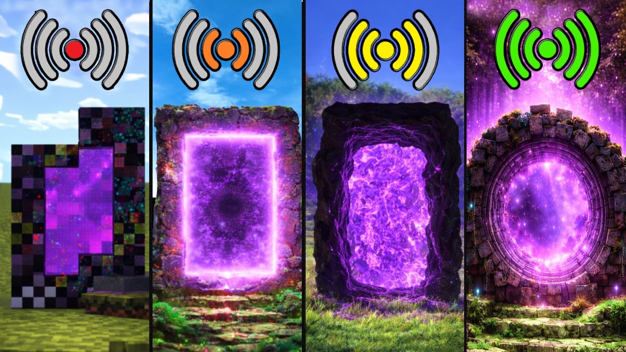 Minecraft Portals with different Wi-Fi Experiment