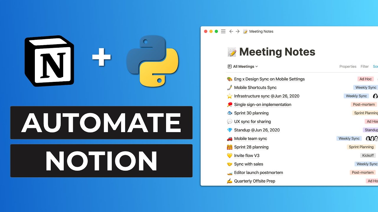 Как автоматизировать Notion с помощью Python | Учебное пособие по API Notion
