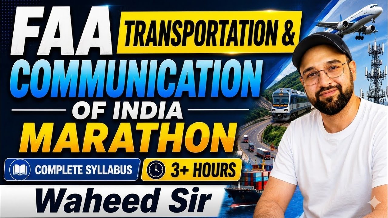 🚨 FAA 2026 | Transportation & Communication Marathon | Complete Syllabus  | 3+ Hours | #WS ACADEMY 