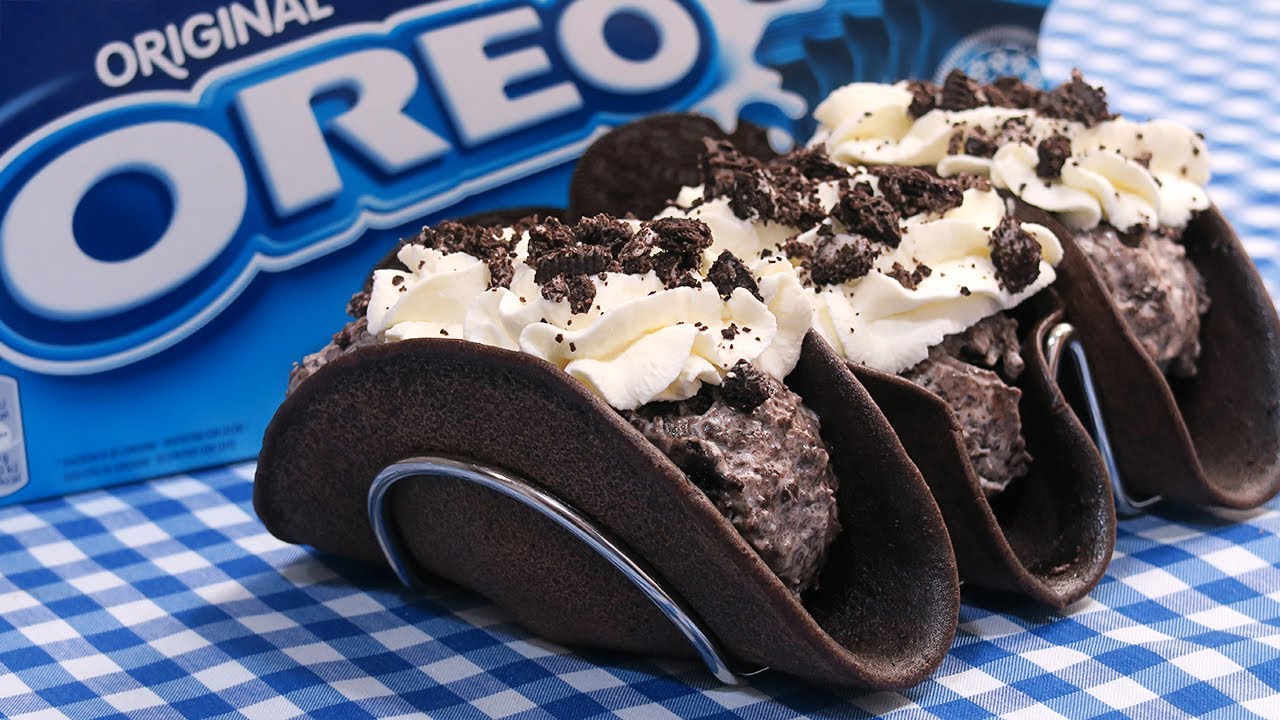 TACOS DE OREO | POSTRE MUY FÁCIL Y RICO SIN HORNO!