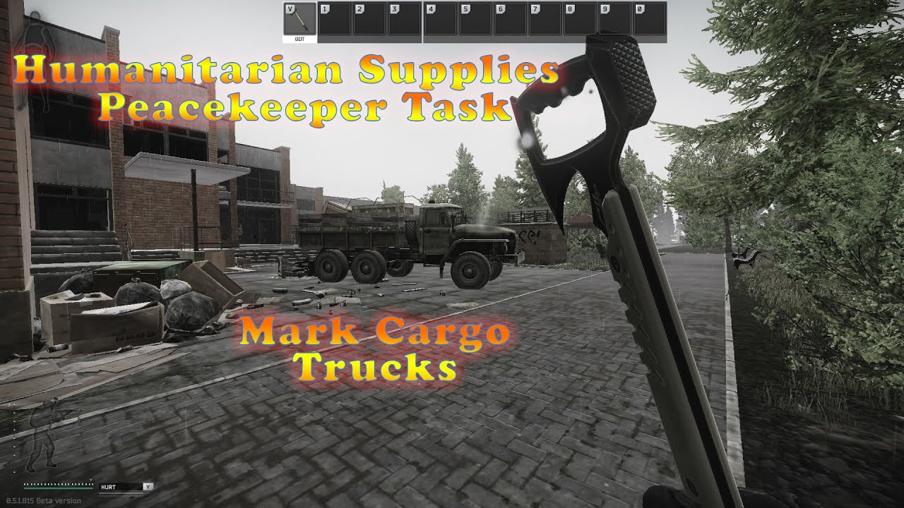 Mark UN Cargo Trucks - Humanitarian Supplies Peacekeeper Task