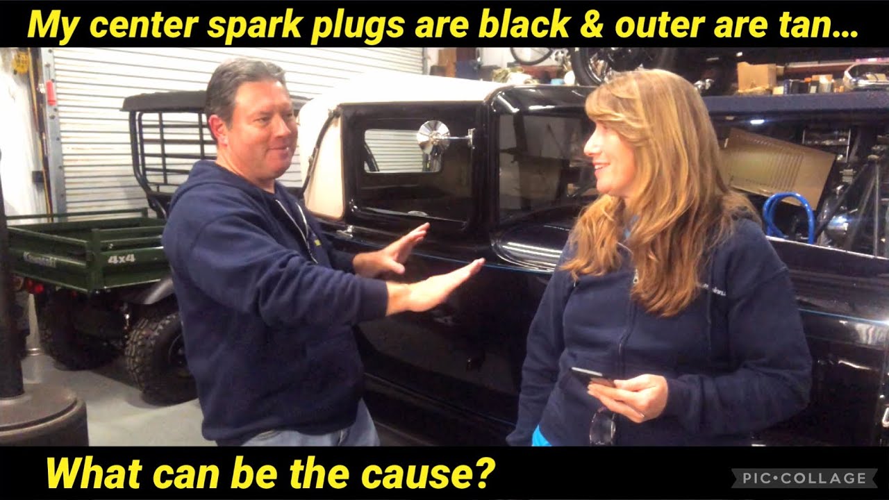Ford Model A Q&A of the day - My center spark plugs are black and outer are tan, what&rsquo;s the cause?