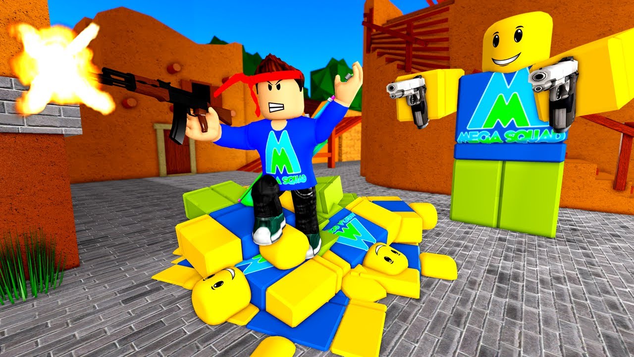 From NOOB to PRO in ROBLOX ARSENAL! MegaSquadMo - Game With Me