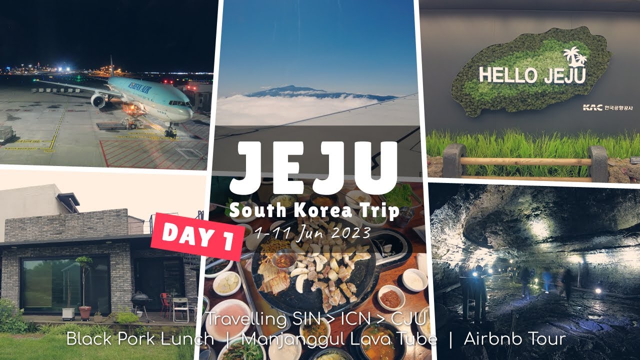Jeju | Travel, Black Pork BBQ, Manjanggul Lava Tube, Airbnb Tour | Korea Trip Jun 2023 Vlog Day 1