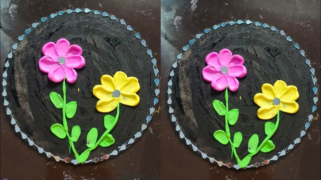 Beautiful wall decor craft ideas | how to reuse cake board | wall hanging craft ideas with clay 