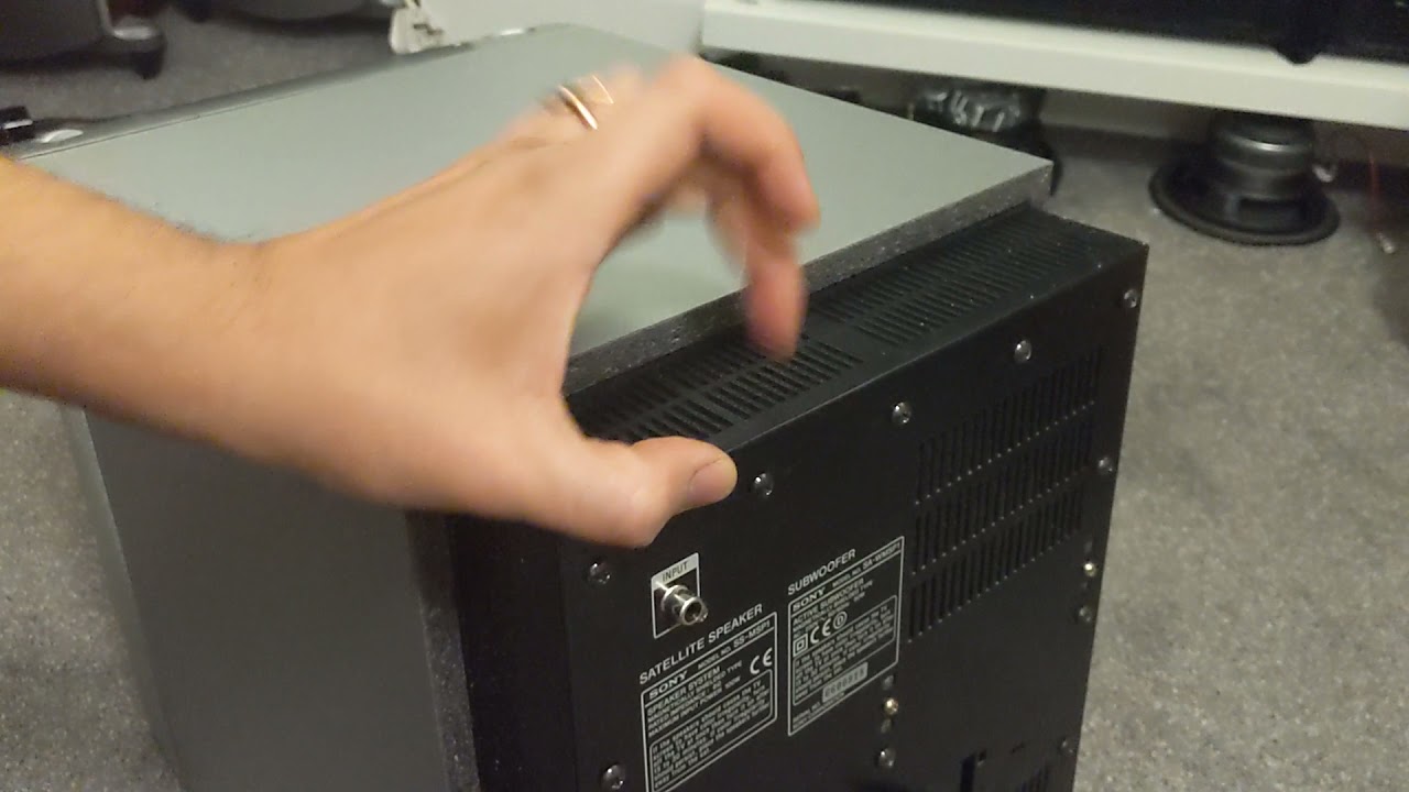 Sony active powered home theatre subwoofer SA-WMSP1 speaker dismantling driver replacement breaking
