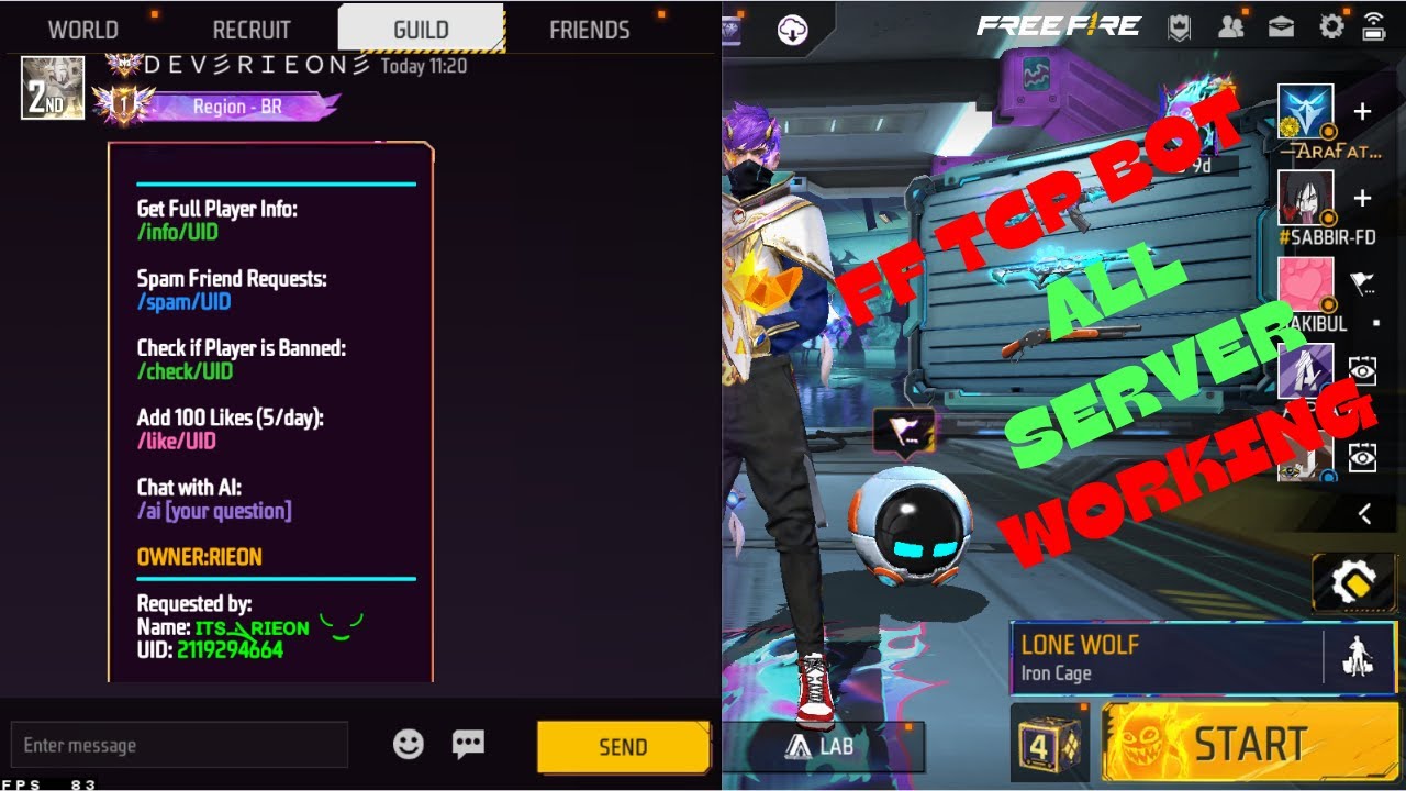 FREE FIRE TCP BOT FOR ALL SERVER - EASY WAY TO USE FF TCP 🔥 FF TCP BOT FULL TUTORIAL 🎉