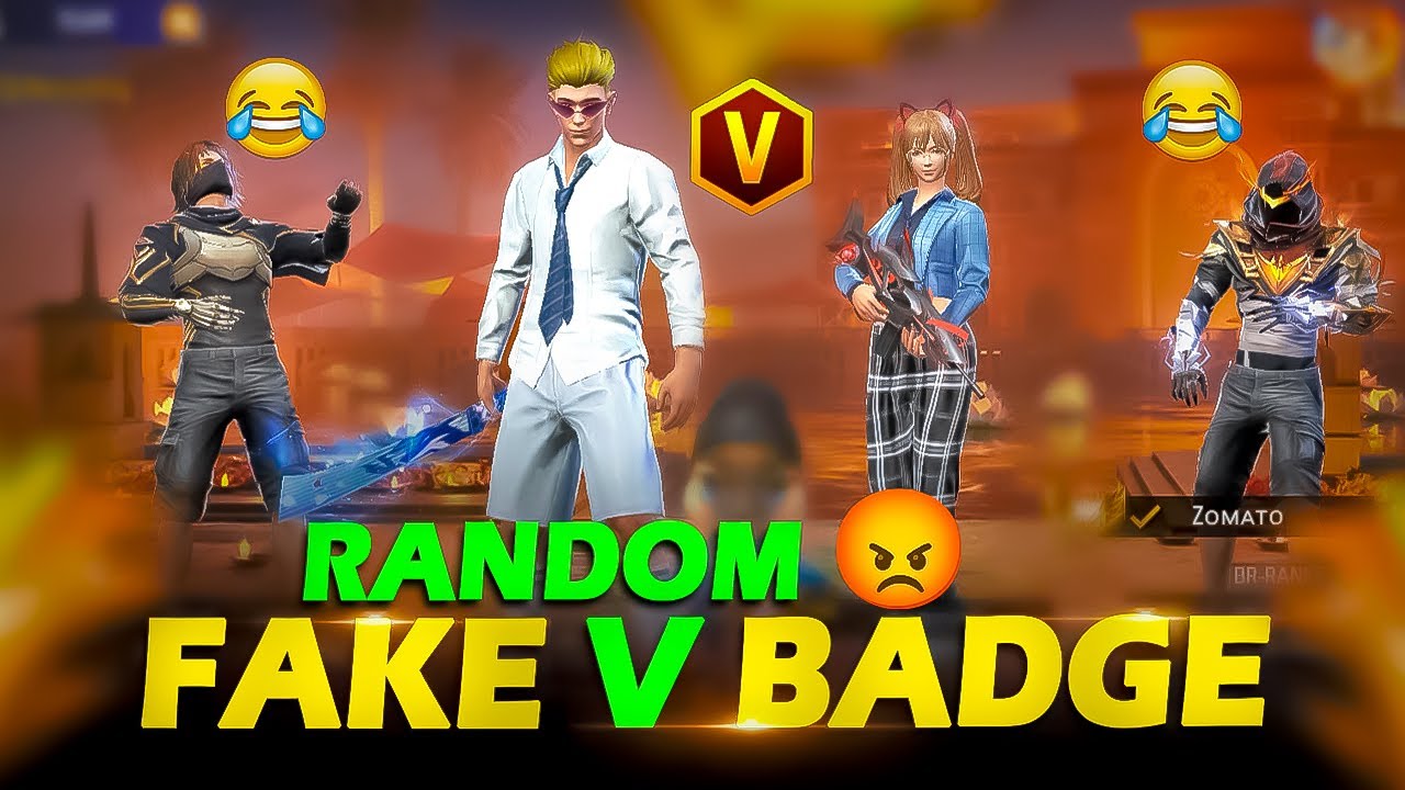 😱 FAKE V Badge?! Random Player Reaction in Free Fire Pakistan