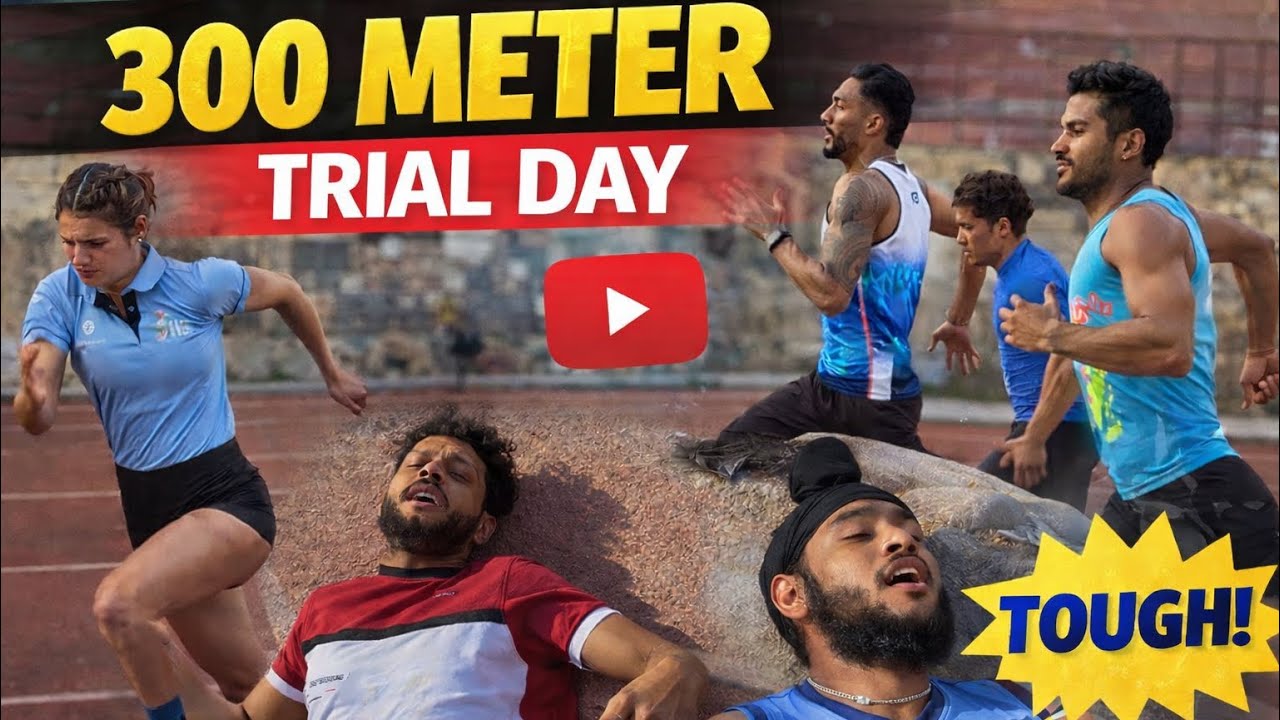 Full vlog | 🥵300 Meter Race Trial 😮‍🔥 Last 100m Was Crazy | Training + fun 🤩