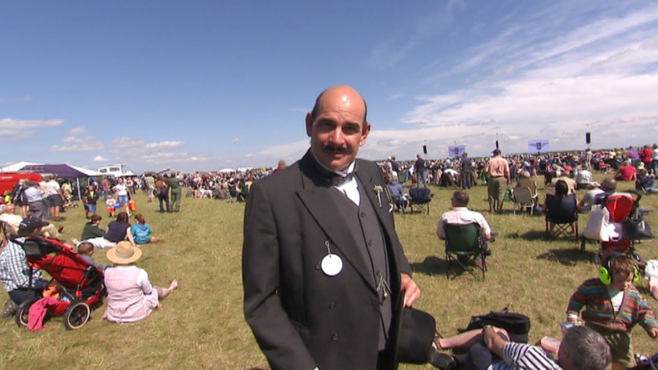 Hercule Poirot - Martin Gaisford at the Fly to the Past Airshow, Oxford 2011