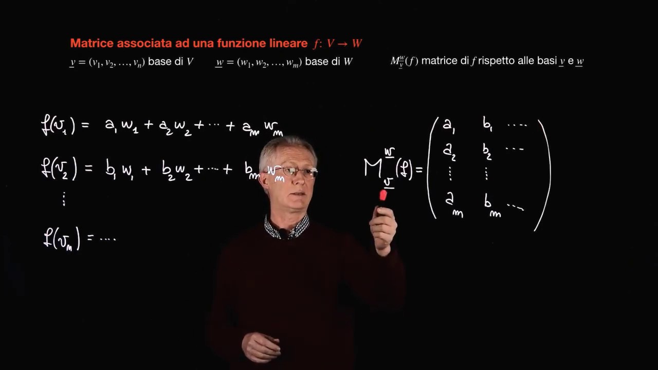 Matrice associata a una funzione lineare