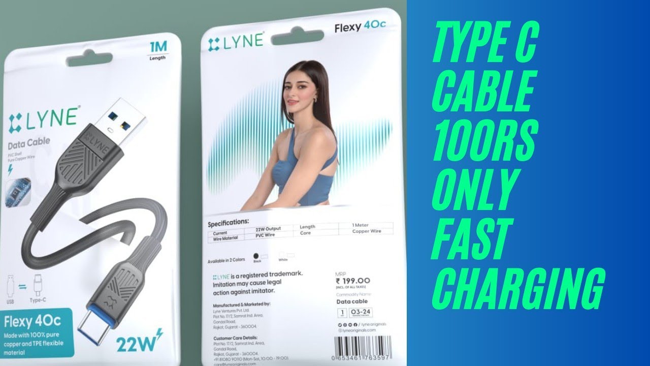 Type C Data Cable Lyne Flexy40c l flexy 40c cable lyne review unboxing