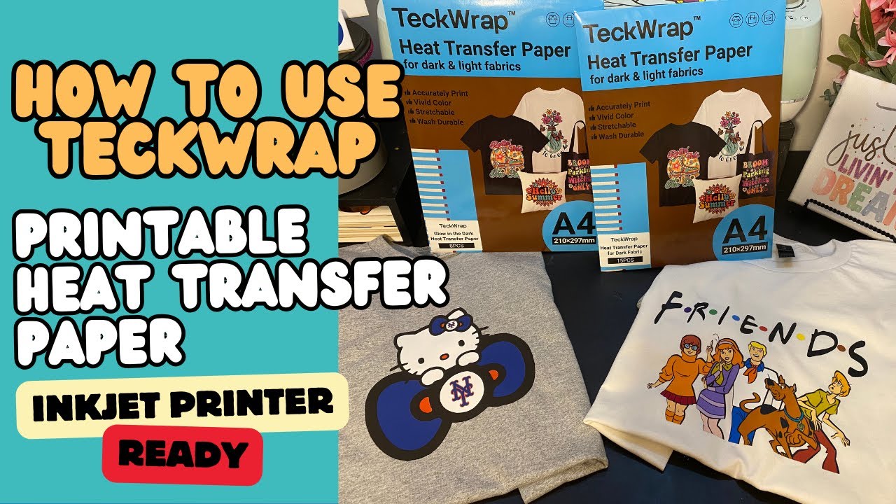 Как использовать термотрансферную бумагу Teckwrap. Термотрансферная бумага, готовая к струйной пе...