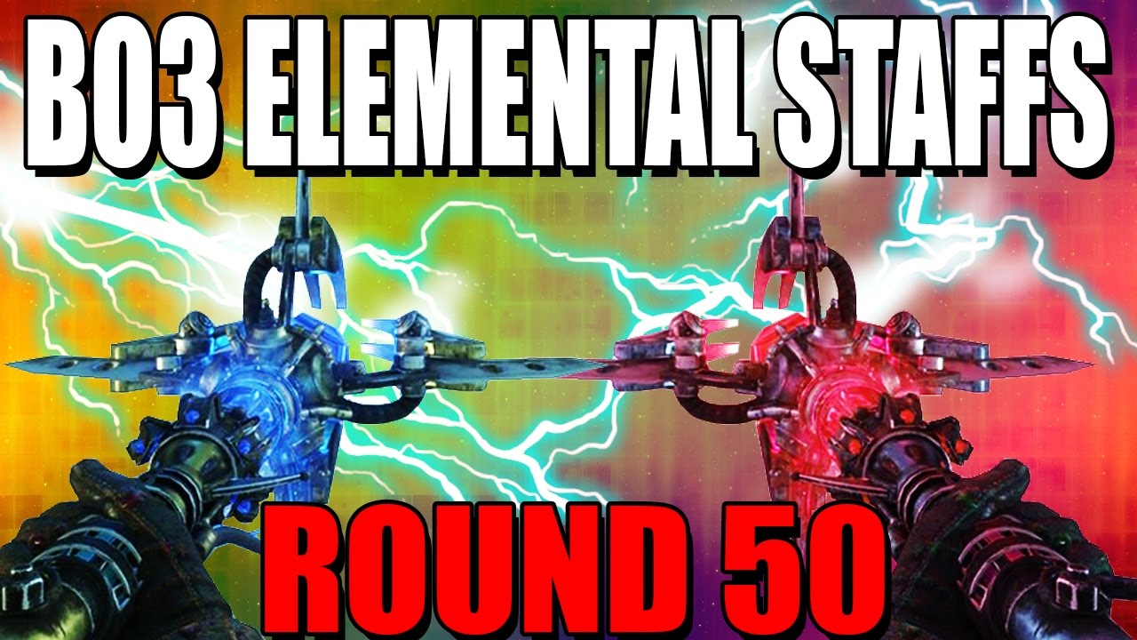 ALL BO3 ORIGINS STAFFS ON ROUND 50 - CALL OF DUTY ZOMBIE CHRONICLES