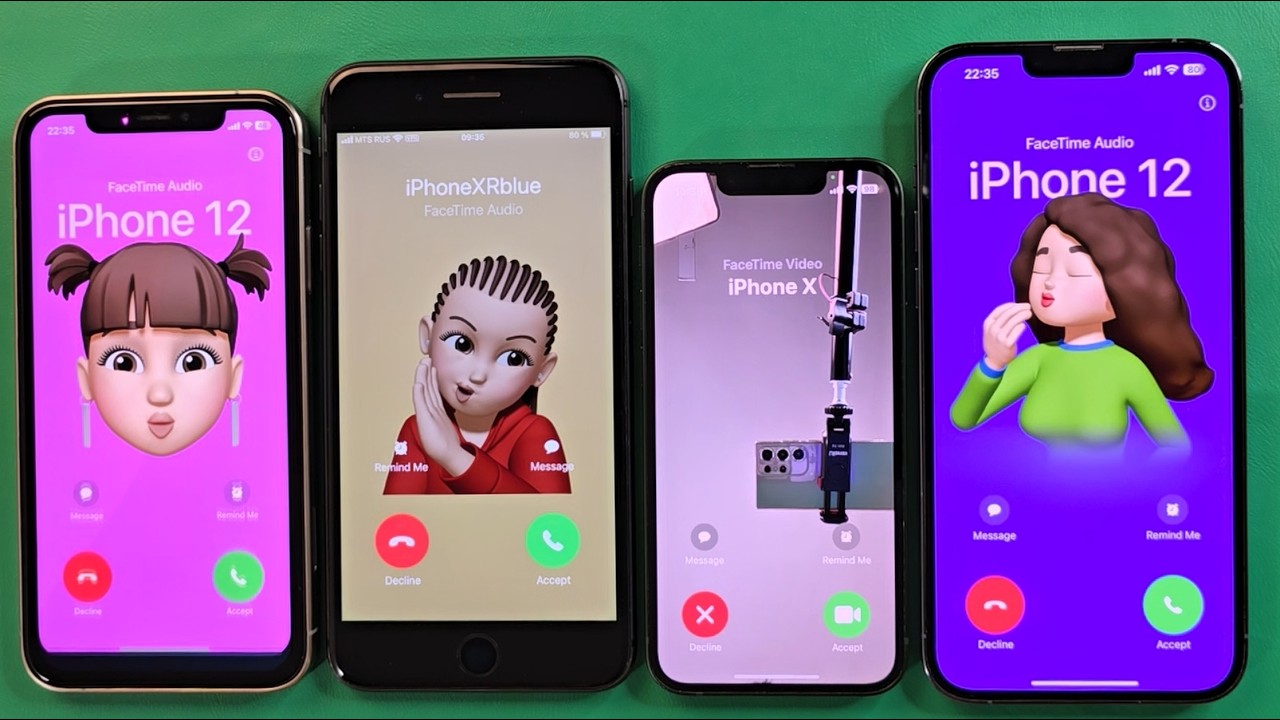 iPhone 16pro iPhone 8+ iPhone 13mini iPhone 13promax Incoming call Facetime Outgoing call