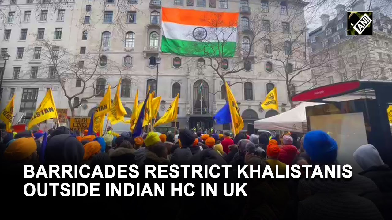 UK learns it’s lesson. Barricades in place as Khalistanis protest outside Indian HC in London