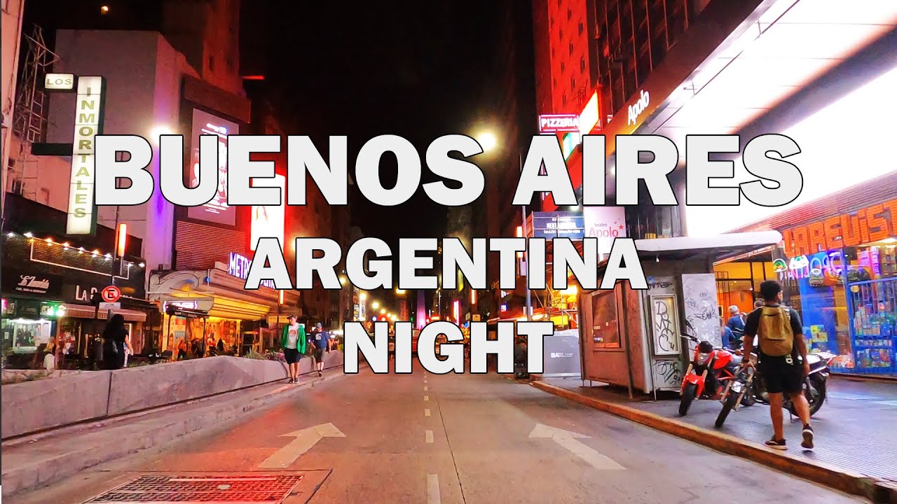 Buenos Aires, Agrentina - Night Driving Tour 4K