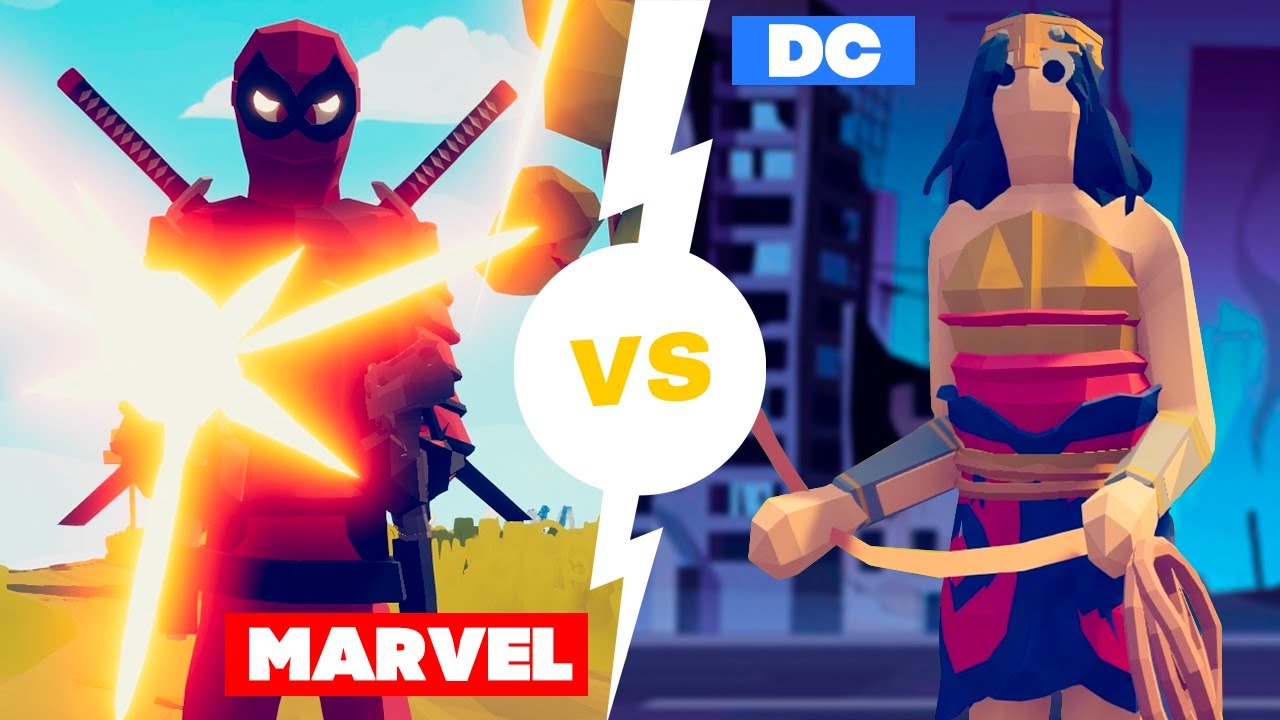 Totally Accurate Battle Simulator - MARVEL против DC в TABS, ВСЕ ГЕРОИ в ТАБС
