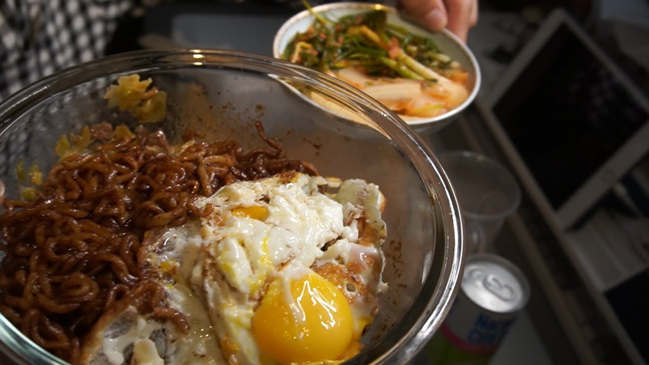 폭풍 흡입, 꾸덕한 짜파게티 & 파김치 & 배추김치 먹방! | Jjapaghetti | ASMR | Mukbang