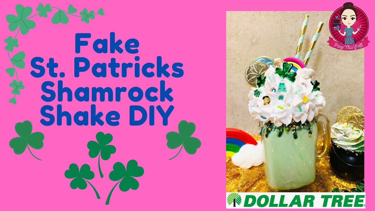 Fake St. Patty's Day Shamrock Shake - Dollar Tree