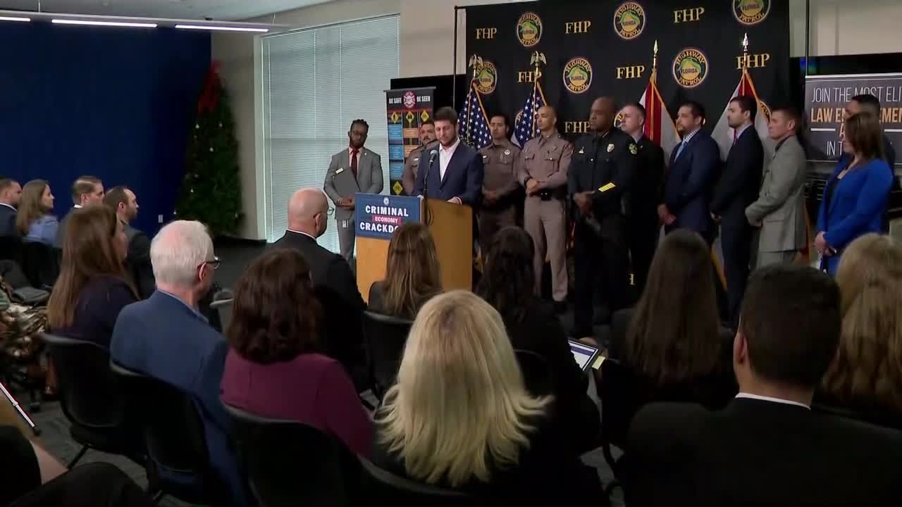 Attorney General James Uthmeier holding news conference in Orlando