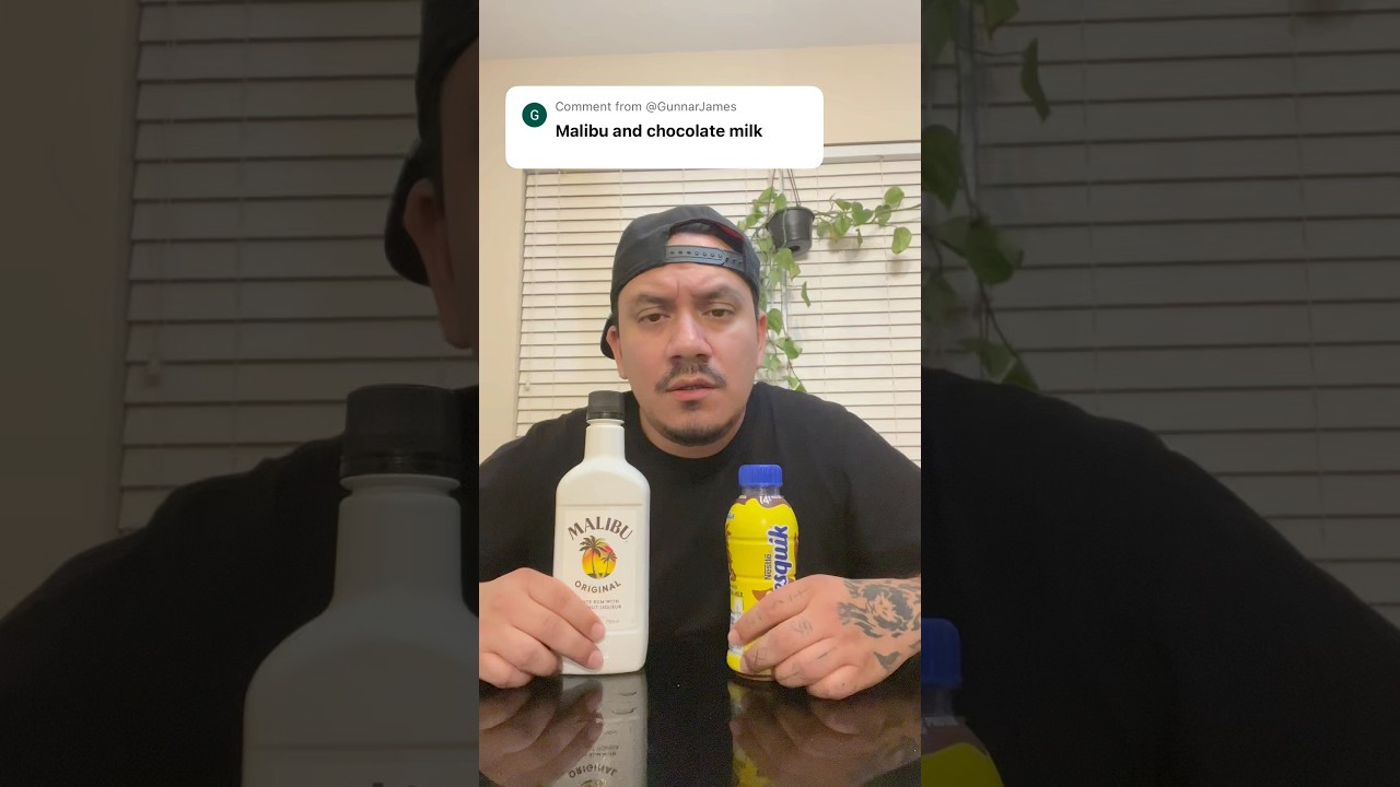 Replying to:@GunnarJames  malibu & chocolate milk!!?👀🍻 #review #drink #malibu #mixeddrinks #milk