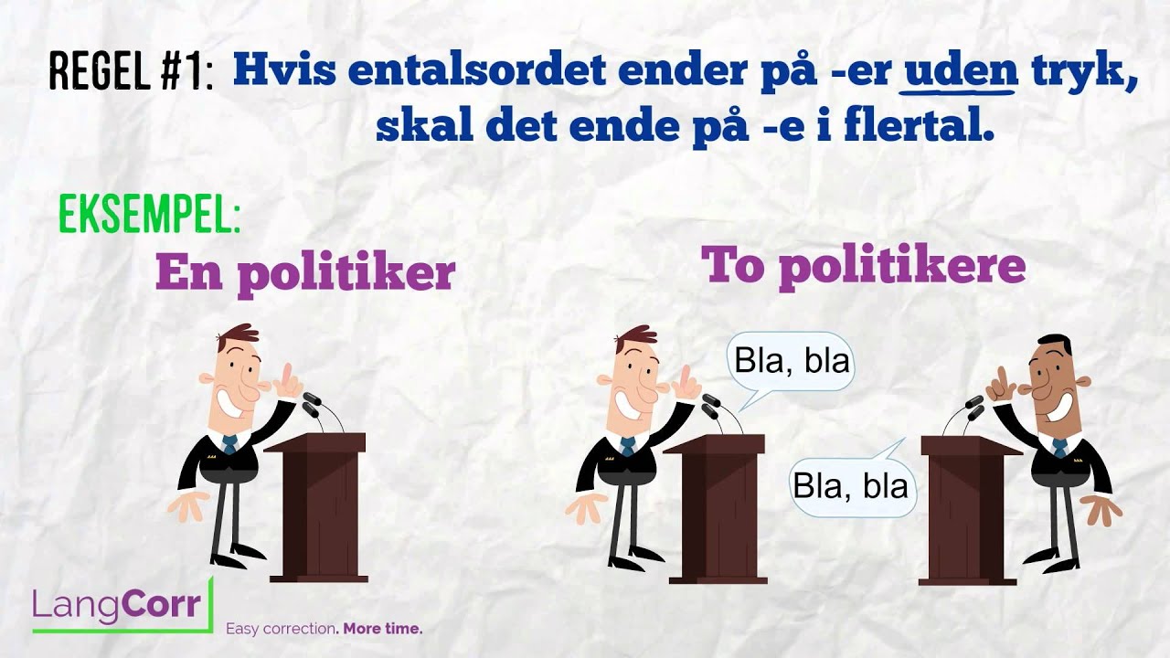 Substantiver: r-problemer med navneord i flertal