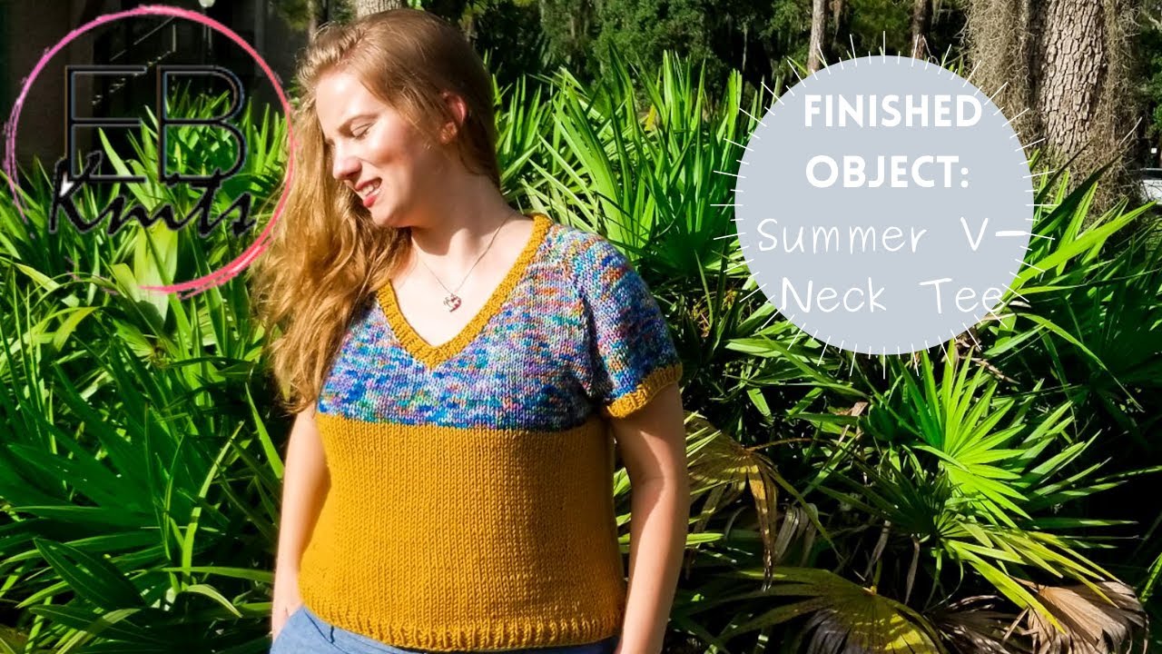 Vneck Tee Finished Object Review: EB Knits