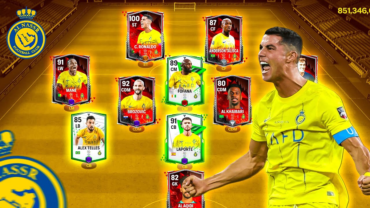 Al Nassr - Best Special Squad Builder!! 100 Rated Cristiano Ronaldo! FC Mobile