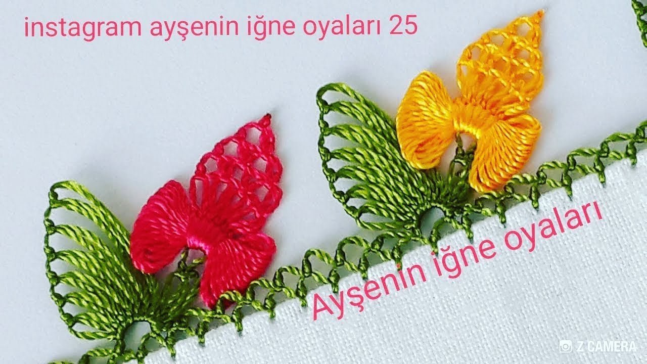 153.model Yeni Fiyonklu üçgen iğne oyası modeli anlatımlı yapılışı 📣