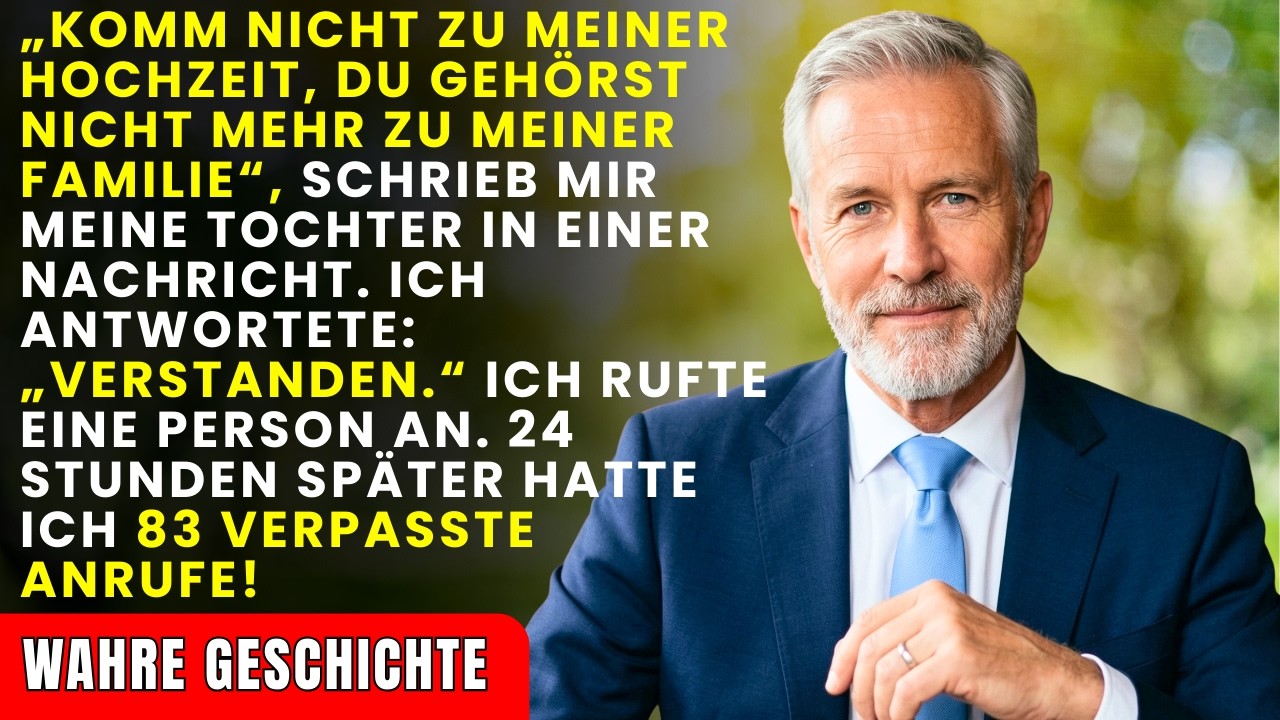 Komm nicht zu meiner Hochzeit“, schrieb meine Tochter. Also wählte ich eine Nummer…