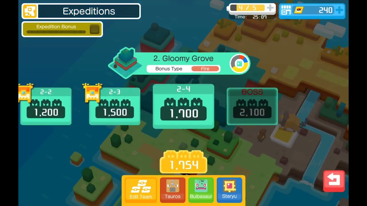 Pokémon Quest Playthrough Episode 5: Gloomy Grove/Backforth Brook Pt.3