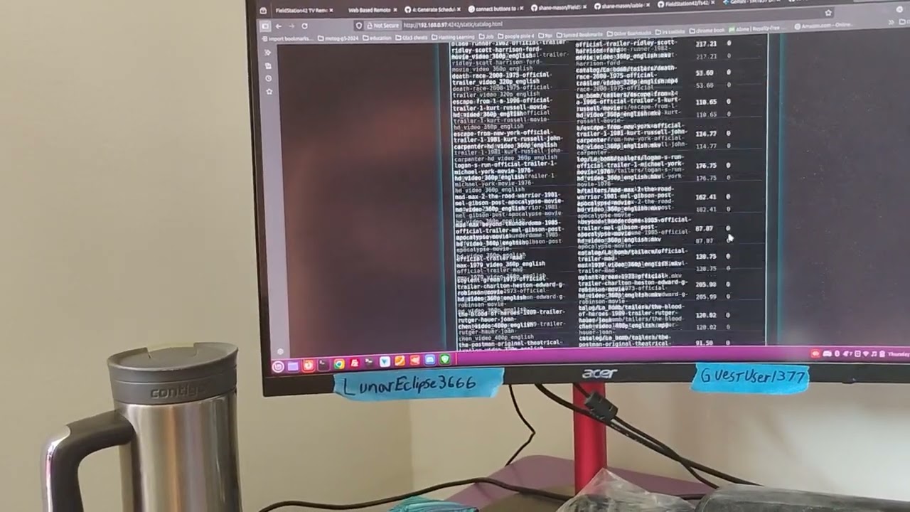 Retro TV project web GUI update 