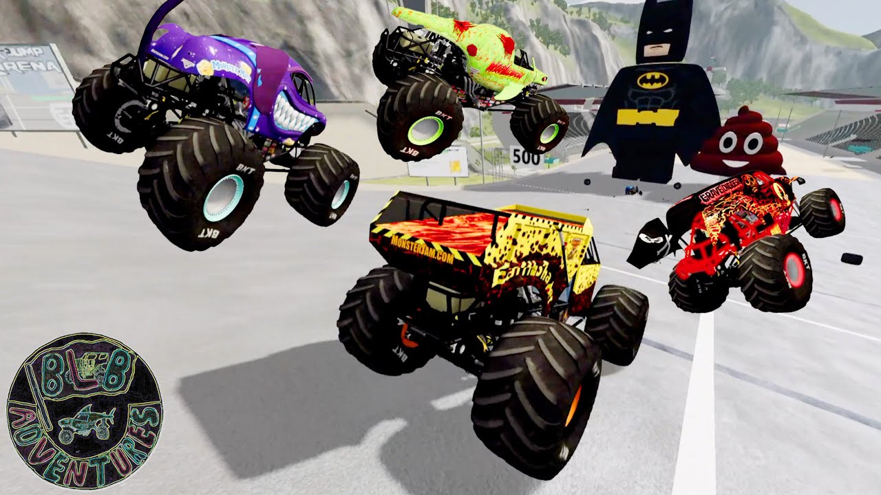 Monster Jam | Monster Truck |  High Speed Crash Compilation with BeamNG Drive #2