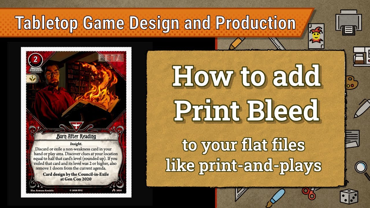 How to add Print Bleed to Cards for cutting