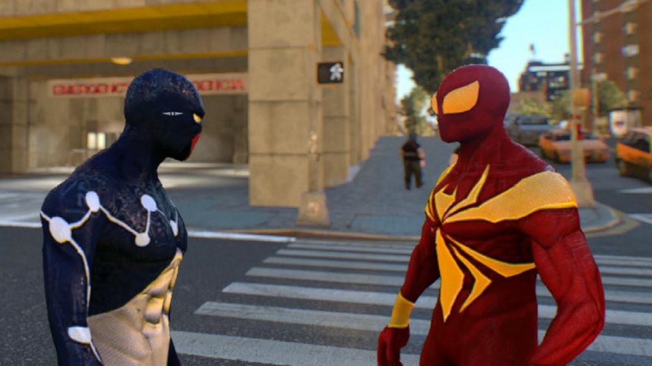 Captain Universe Spider-Man 2099 VS Iron Spider (GTA 4 MOD) HD