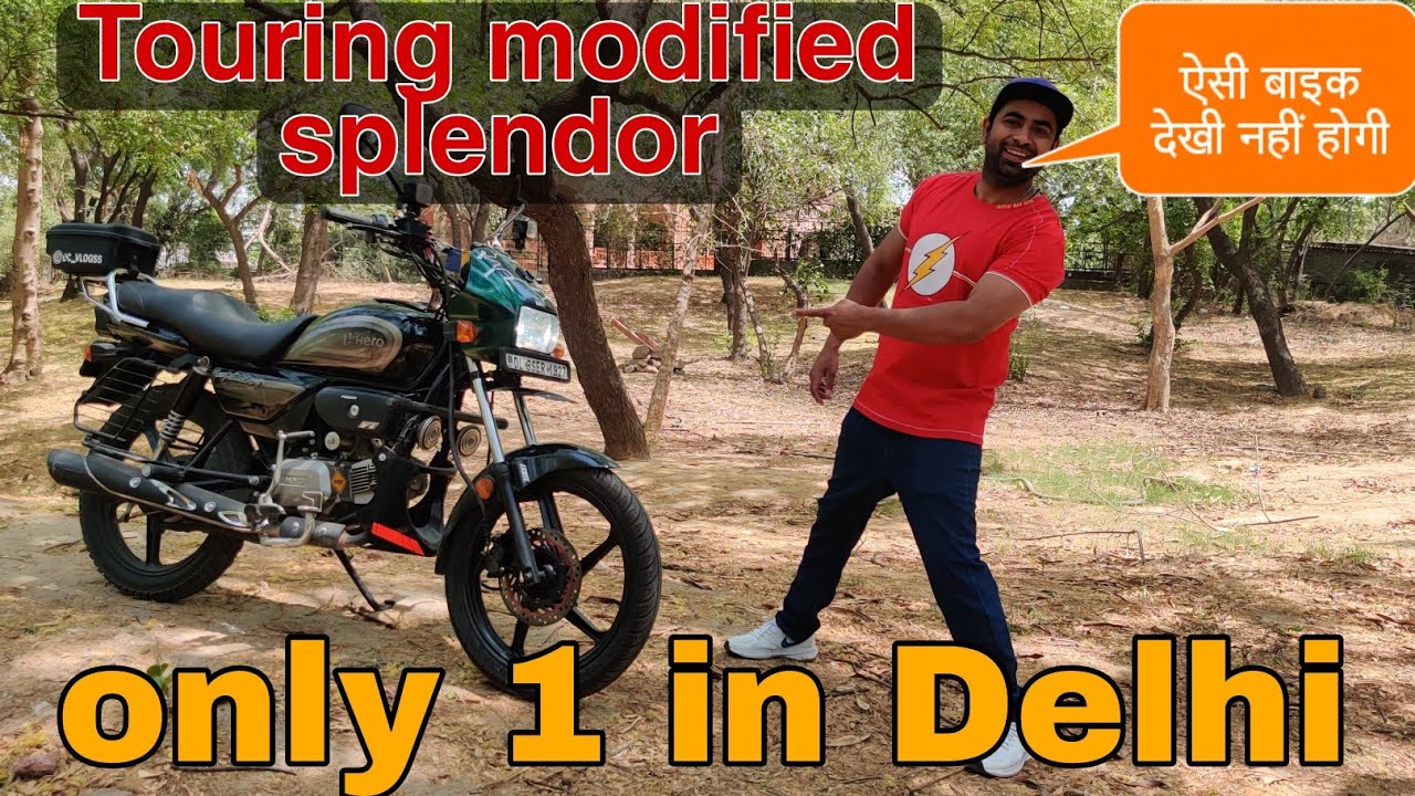 दिल्ली में 1 ही है बस 😱 | full advanture touring modified splendor bs6 | ready for long Ride 🔥