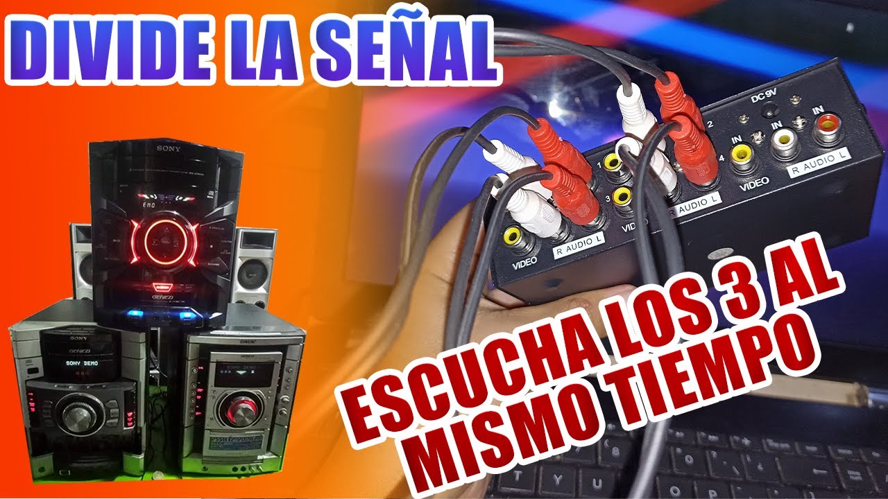 ¿Cómo conectar 2 estéreos modulares al mismo tiempo? Spliter divisor de señal de sonido EXPLICADO