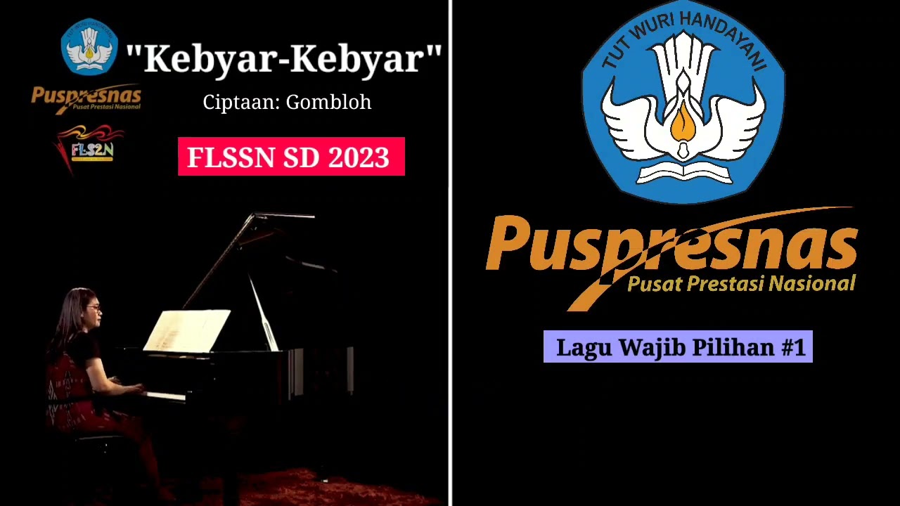 FLS2N 2023 - Karaoke KEBYAR-KEBYAR Instrumen Lagu wajib Pilihan 1 - Mas Guru